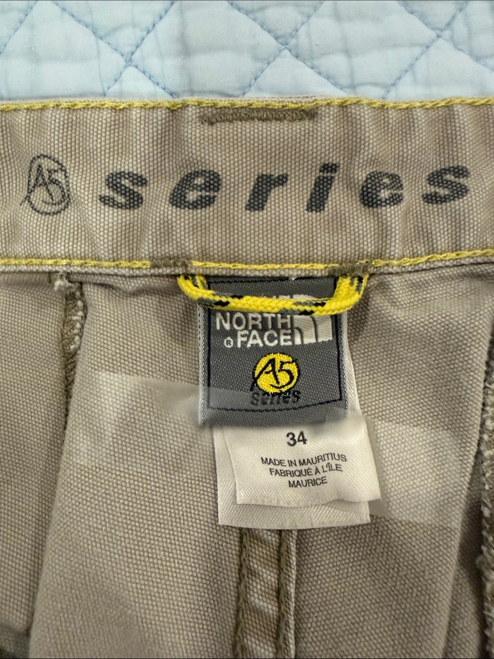The North Face A5 Series Khaki Pants with Yellow Stitching